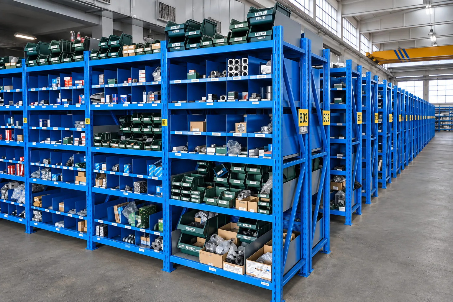 TMS spare parts warehouse for Tagliabue sanding machines