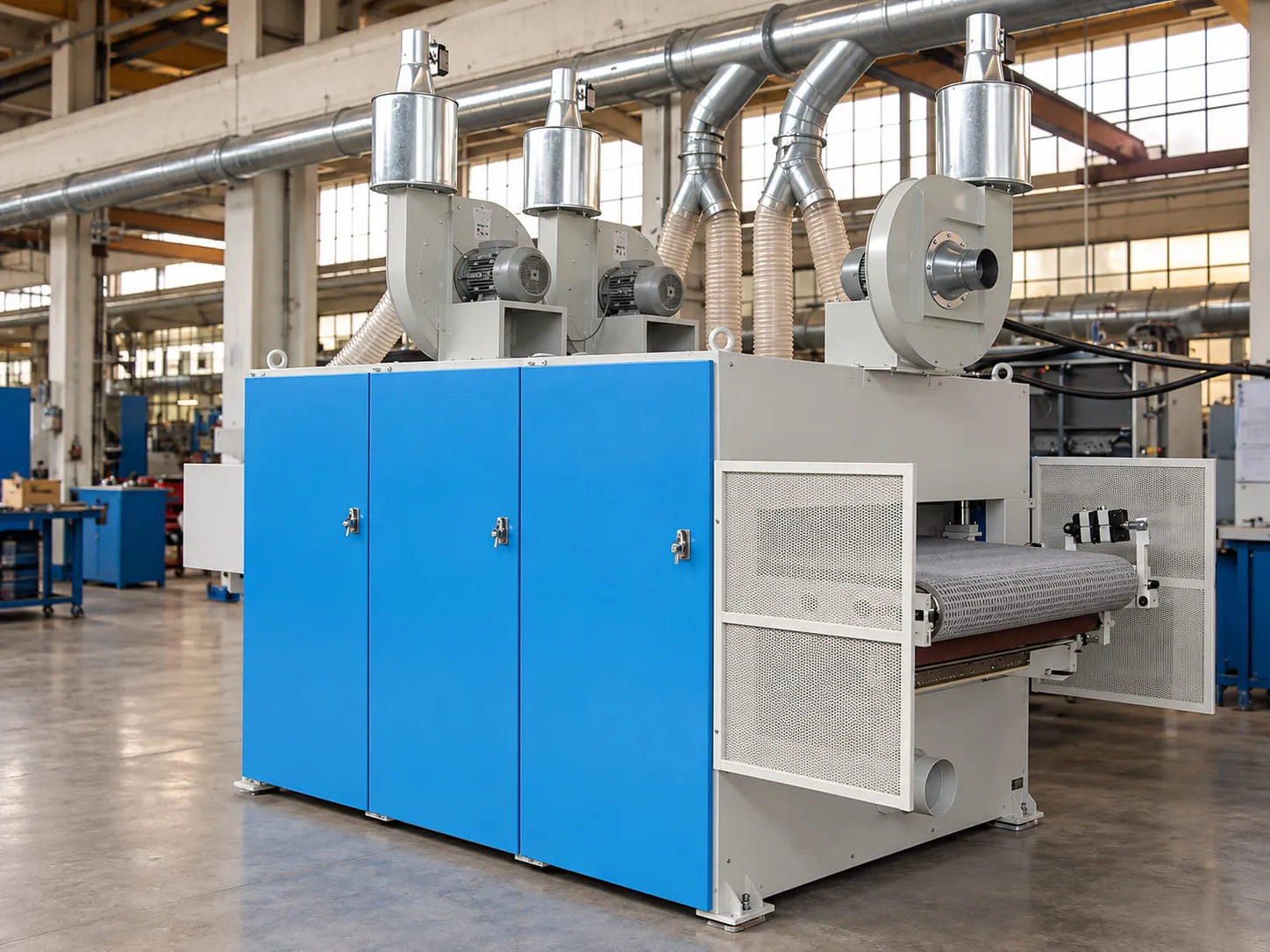 Tagliabue sanding machine overhauled in the TMS workshop