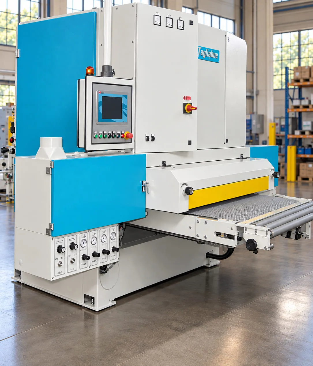 Tagliabue sanding machine overhauled in the TMS workshop