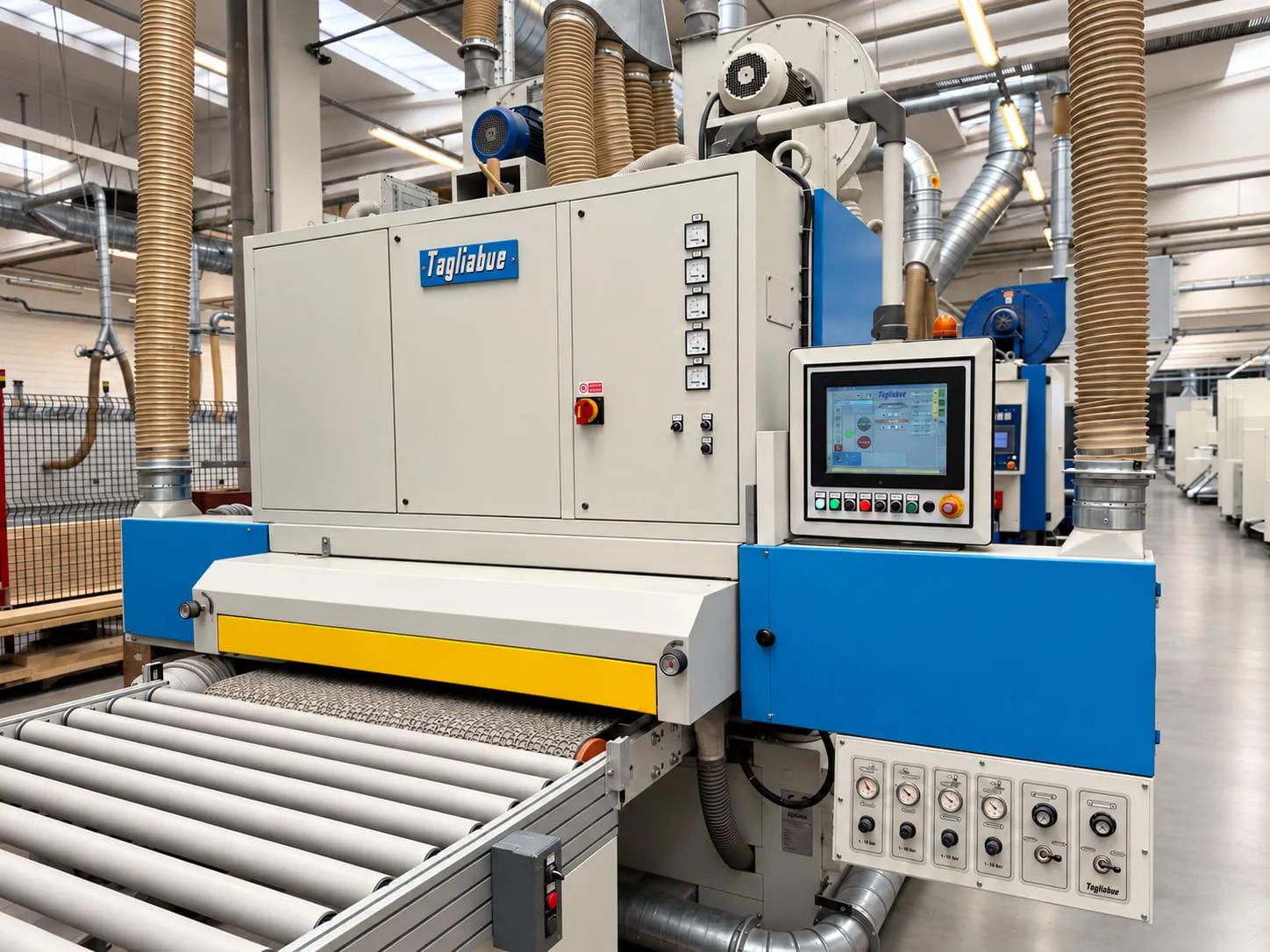 Tagliabue calibrating machine integrated into a production line