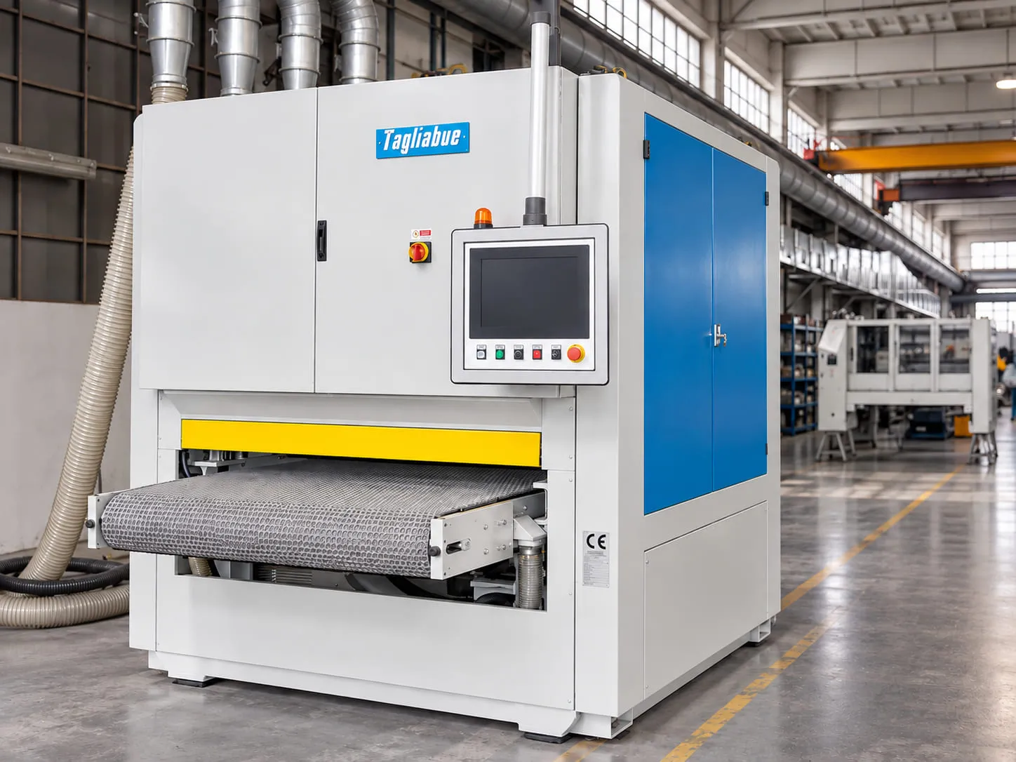 Tagliabue sanding machine ready in the TMS workshop
