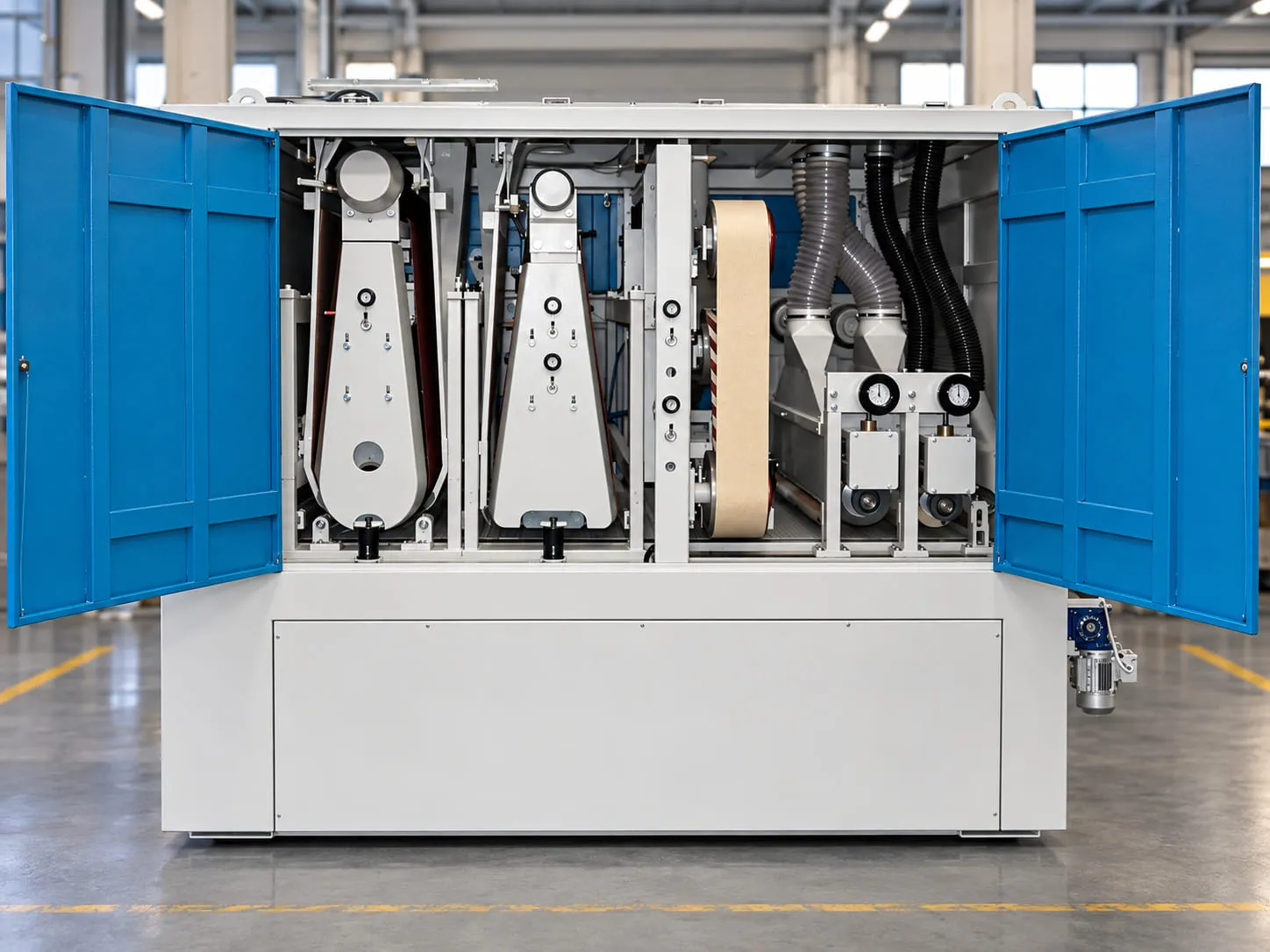 Sanding units of a Tagliabue machine