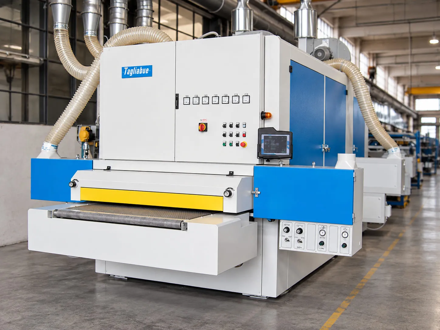 Tagliabue wide belt sanding machine ready for delivery