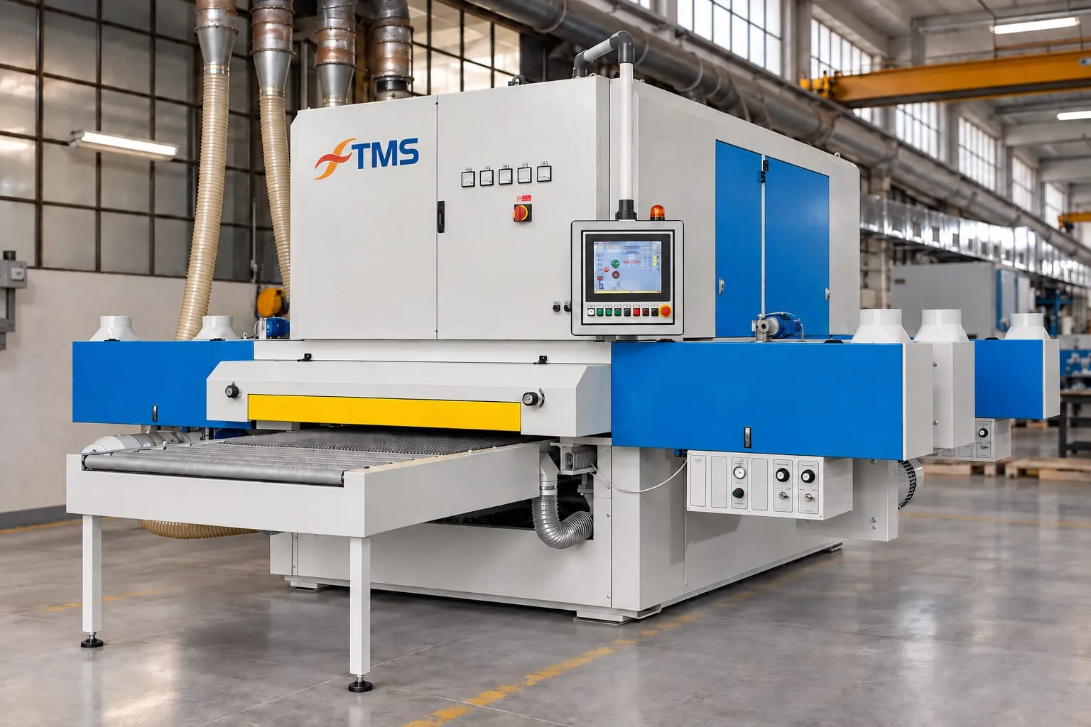 Tagliabue sanding machine overhauled in the TMS workshop