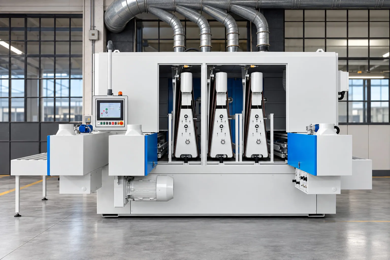 Sanding units of a Tagliabue machine